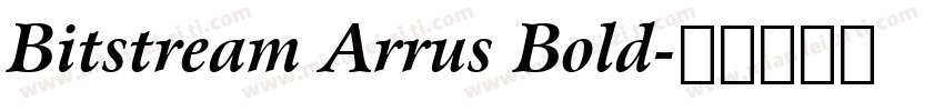 Bitstream Arrus Bold字体转换